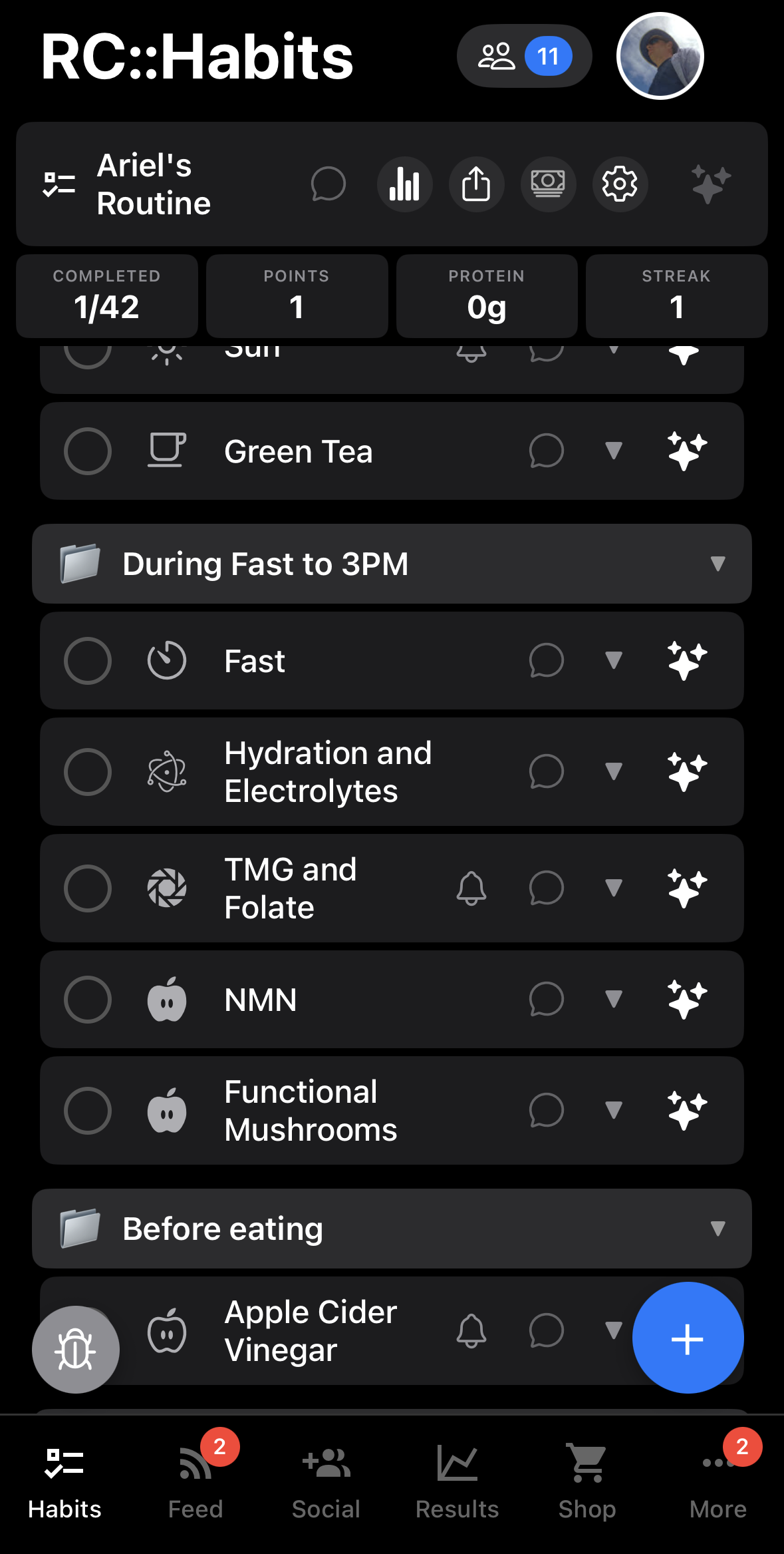 RC::Habits App Screenshot